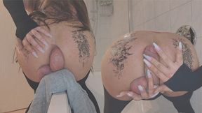 I Fuck Myself In My Tattooed Ass, Hot Anal Riding With A Big Cock. Own Cock In Ass Selffuck Self