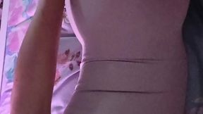 Masturbation in dress without hand