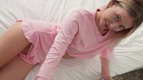 Slutty Russian step-sis POV fuck with huge facial