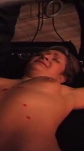 Extreme BDSM Submissive Slut Spanking Rope Bondage Punishment Whipping and Hot Candle Wax Punishment