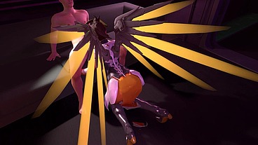 Mercy Sucks Dick on Her Knees in POV - Overwatch Parody