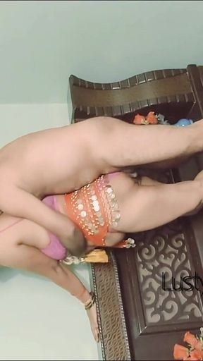 Fucked the sexy style wearing a belly dancer dress