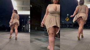 boricua mami thick legs fat ass big booty bbw angie love lookalike femdom candid walking with a switch high heels
