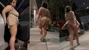 boricua mami thick legs fat ass big booty bbw angie love lookalike femdom candid walking with a switch high heels