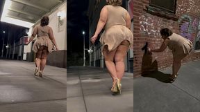 boricua mami thick legs fat ass big booty bbw angie love lookalike femdom candid walking with a switch high heels