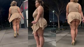 boricua mami thick legs fat ass big booty bbw angie love lookalike femdom candid walking with a switch high heels