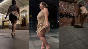 boricua mami thick legs fat ass big booty bbw angie love lookalike femdom candid walking with a switch high heels