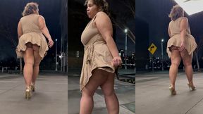 boricua mami thick legs fat ass big booty bbw angie love lookalike femdom candid walking with a switch high heels