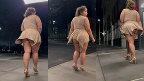 boricua mami thick legs fat ass big booty bbw angie love lookalike femdom candid walking with a switch high heels