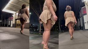boricua mami thick legs fat ass big booty bbw angie love lookalike femdom candid walking with a switch high heels
