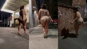 boricua mami thick legs fat ass big booty bbw angie love lookalike femdom candid walking with a switch high heels
