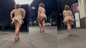 boricua mami thick legs fat ass big booty bbw angie love lookalike femdom candid walking with a switch high heels