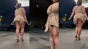 boricua mami thick legs fat ass big booty bbw angie love lookalike femdom candid walking with a switch high heels