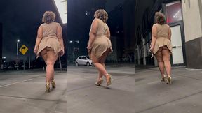 boricua mami thick legs fat ass big booty bbw angie love lookalike femdom candid walking with a switch high heels