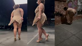 boricua mami thick legs fat ass big booty bbw angie love lookalike femdom candid walking with a switch high heels