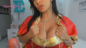 Emanuelly Raquel ASMR INTENSE Wonder Woman cosplay CUM SHOWER