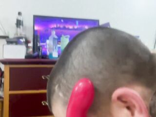 His mouth destroys with toys after getting pegged