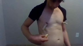Clothespin Play Fetish Fanclub Video of the Month; bounce That Ass on My Chickcock