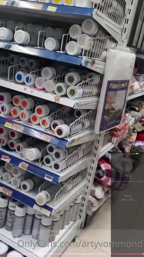 Redhead Orgasm While Shopping with a Remote Vibrator