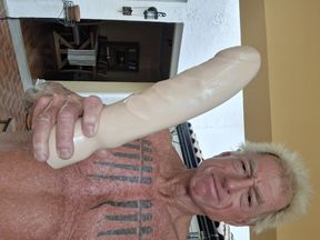 Sinking all 10 thick inches up my ass