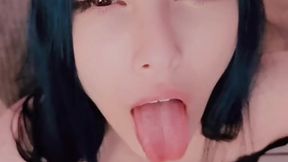 Curvy blonde Safada gives deepthroat and rides cock