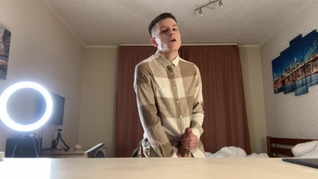 Great Cum On The Kitchen Table From Your Good Student!