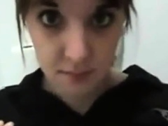 Cute Gamestop employee backroom blowjob