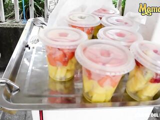 CARNEDELMERCADO - INDIRA UMA AMATEUR LATIN BRUNETTE HAIR SCREWS STRANGER ON CAMERA - MAMACITAZ