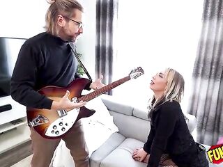 FunSize Teens - A Small Playgirl is Nailed Hard by her Guitar Teacher