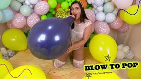 Mary Blow to Pop Dark Blue Unique 16" - 4K