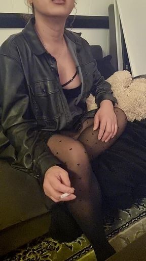 Leather Shirt Smoking