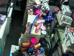 Str8 caught fucking on security camera in store