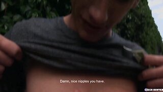 Czech Hunter Gets Rough Outdoor Ass Fucking!