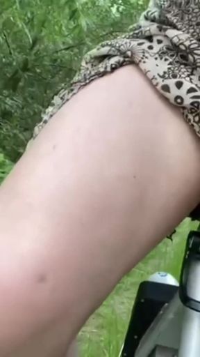 Must-share moment from &quot;Outdoor fucking with bicycle seat, handle, wheel humping, riding with dildo in pussy and ass&quot;