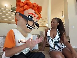 My New Maid Rhae Woods Took Big Dick and Licked Every Drop