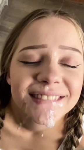 A selection of big facial cumshots of a cute girl Montanasvibe   Clip 2