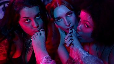 Foot Worship, Tickling Fetish & Wax Play with Bratty Girls