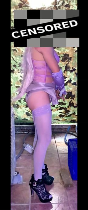 TS Shemale Beautiful Ass in Lingerie Stockings