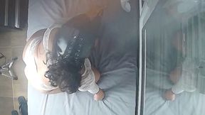 Real Cuckold Couple Masked Hotwife in Lingerie Teases Strangers on Random Webcam - Huge Ass & Anal Plug, Call Drops Before He C