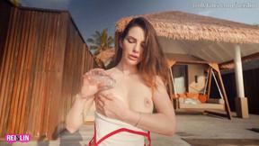 LOT of CUM in my mouth after HOT SEX - Model Reislin gets HUGE FACIAL - REISLIN VACATION