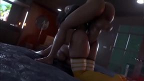 Ada Wong Fucks Claire Redfield in Hot Resident Evil Hentai Action