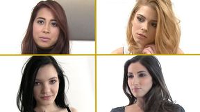 4 INCREDIBLE GIRLS EXPOSED on the Casting Couch - amateur orgasms and fucks from FAKE AGENT