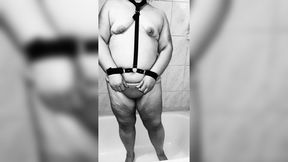 Chubby girl trapped &mdash;  leaks in panties out of helplessness