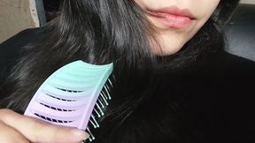 Watch me comb my long hair