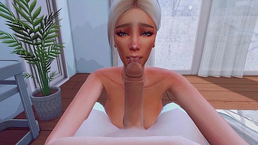 futanari stepmom arranged hard anal sex for a straight stepdaughter sims me hentai animation