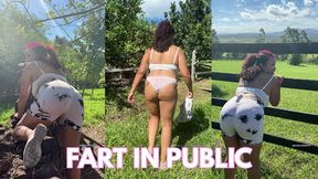 Can't Stop Farting During Trail Walk Outdoor Public Farts Chubby Girl