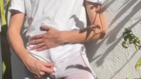 truth or dare : twink self-pissing - peeing in white undies