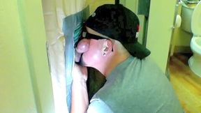 Black Cock Enjoys Gloryhole Blowjob - GloryholeHookups