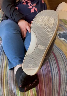 Shoes and socks off in the hotel