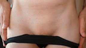 He rubs my huge clitoris while standing, and I experience a hot orgasm